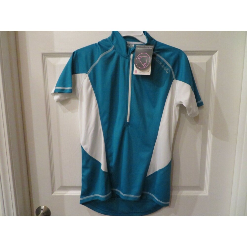 NWT Misses Teal Green Endura Pulse Cycling Jersey, Size XL